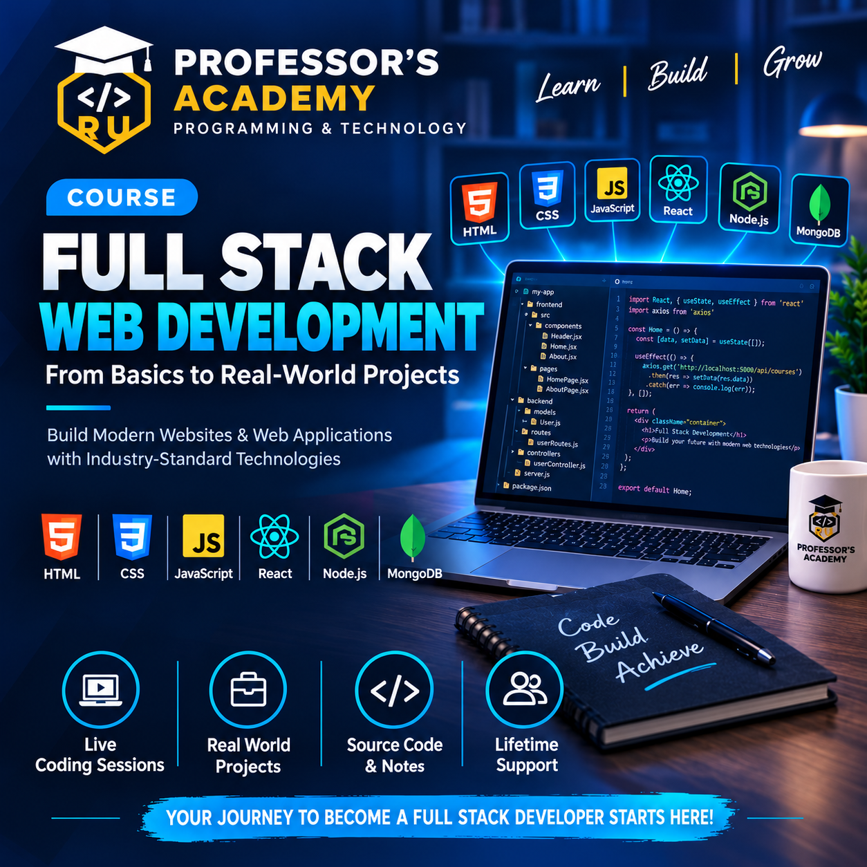 Full Stack Web Development – From Basics to Real-World Projects